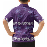 Purple Hawaii Palm Tree Hibiscus Hawaiian Shirt Fantasy Summer Vibe LT01 - Polynesian Pride