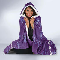 Purple Hawaii Palm Tree Hibiscus Hooded Blanket Fantasy Summer Vibe LT01 - Polynesian Pride