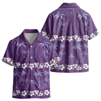 Purple Hawaii Palm Tree Hibiscus Kid Hawaiian Shirt Fantasy Summer Vibe LT01 - Polynesian Pride