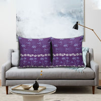 Purple Hawaii Palm Tree Hibiscus Pillow Cover Fantasy Summer Vibe LT01 - Polynesian Pride