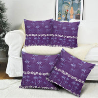 Purple Hawaii Palm Tree Hibiscus Pillow Cover Fantasy Summer Vibe LT01 - Polynesian Pride