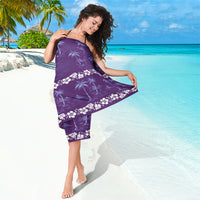 Purple Hawaii Palm Tree Hibiscus Sarong Fantasy Summer Vibe LT01 - Polynesian Pride