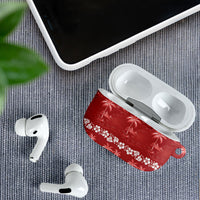 Red Hawaii Palm Tree Hibiscus AirPods Case Fantasy Summer Vibe LT01 - Polynesian Pride