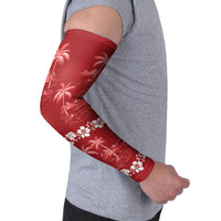 Red Hawaii Palm Tree Hibiscus Arm Sleeves Fantasy Summer Vibe LT01 - Polynesian Pride