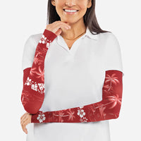 Red Hawaii Palm Tree Hibiscus Arm Sleeves Fantasy Summer Vibe LT01 - Polynesian Pride