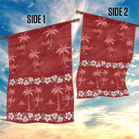 Red Hawaii Palm Tree Hibiscus Garden Flag Fantasy Summer Vibe LT01 - Polynesian Pride