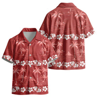 Red Hawaii Palm Tree Hibiscus Kid Hawaiian Shirt Fantasy Summer Vibe LT01 - Polynesian Pride