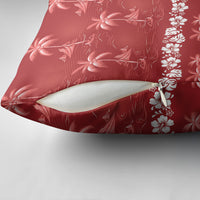 Red Hawaii Palm Tree Hibiscus Pillow Cover Fantasy Summer Vibe LT01 - Polynesian Pride