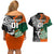 New Zealand and Ireland Rugby Couples Matching Off Shoulder Short Dress and Hawaiian Shirt Silver Fern With Shamrock 2023 World Cup LT01 - Polynesian Pride