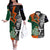 New Zealand and Ireland Rugby Couples Matching Off The Shoulder Long Sleeve Dress and Hawaiian Shirt Silver Fern With Shamrock 2023 World Cup LT01 Art - Polynesian Pride