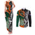 New Zealand and Ireland Rugby Couples Matching Tank Maxi Dress and Long Sleeve Button Shirts Silver Fern With Shamrock 2023 World Cup LT01 Art - Polynesian Pride