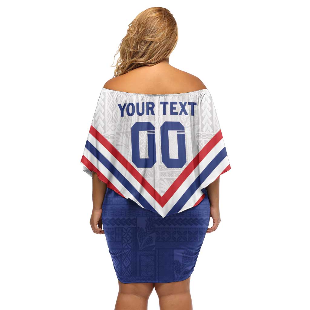 Custom Toa Samoa Rugby Family Matching Off Shoulder Short Dress and Hawaiian Shirt 1992-1993 Special Edition - Polynesian Pride