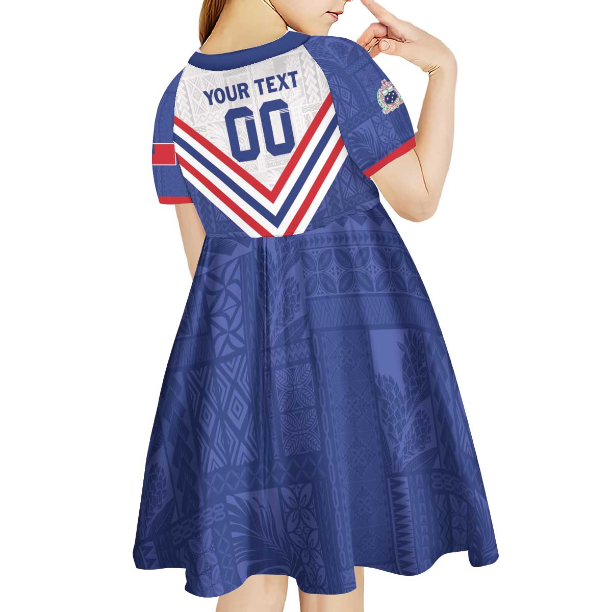 Custom Toa Samoa Rugby Kid Short Sleeve Dress 1992-1993 Special Edition - Polynesian Pride