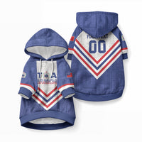 Custom Toa Samoa Rugby Pet Hoodie 1992-1993 Special Edition LT01 Pullover Blue - Polynesian Pride