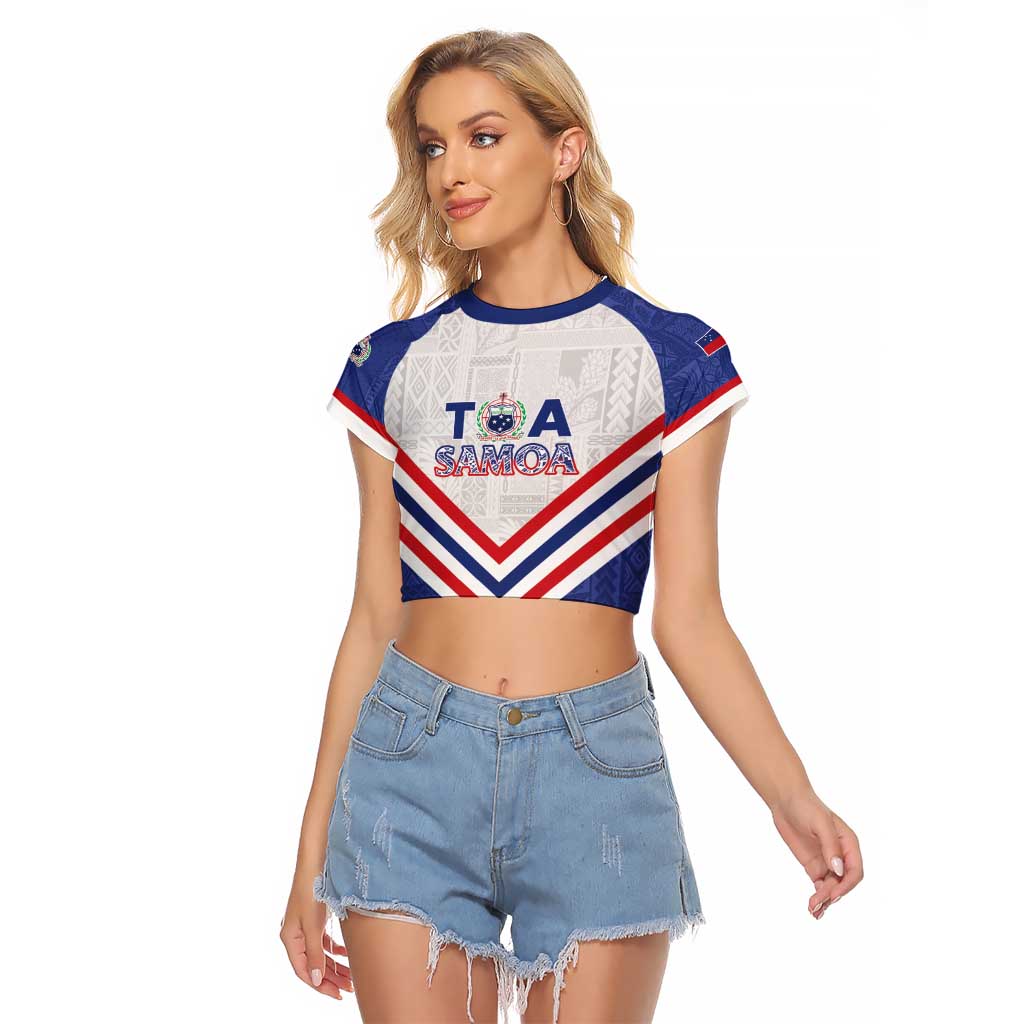 Custom Toa Samoa Rugby Raglan Cropped T Shirt 1992-1993 Special Edition - Polynesian Pride