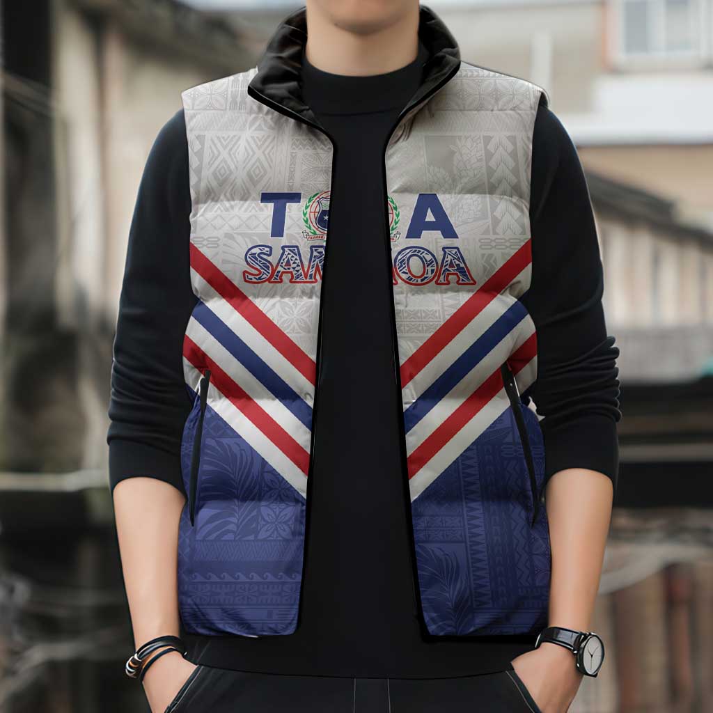 Custom Toa Samoa Rugby Sleeveless Puffer Jacket 1992-1993 Special Edition - Polynesian Pride