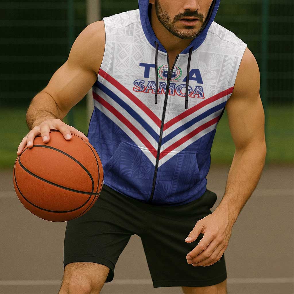 Custom Toa Samoa Rugby Sleeveless Zip Hoodie 1992-1993 Special Edition - Polynesian Pride