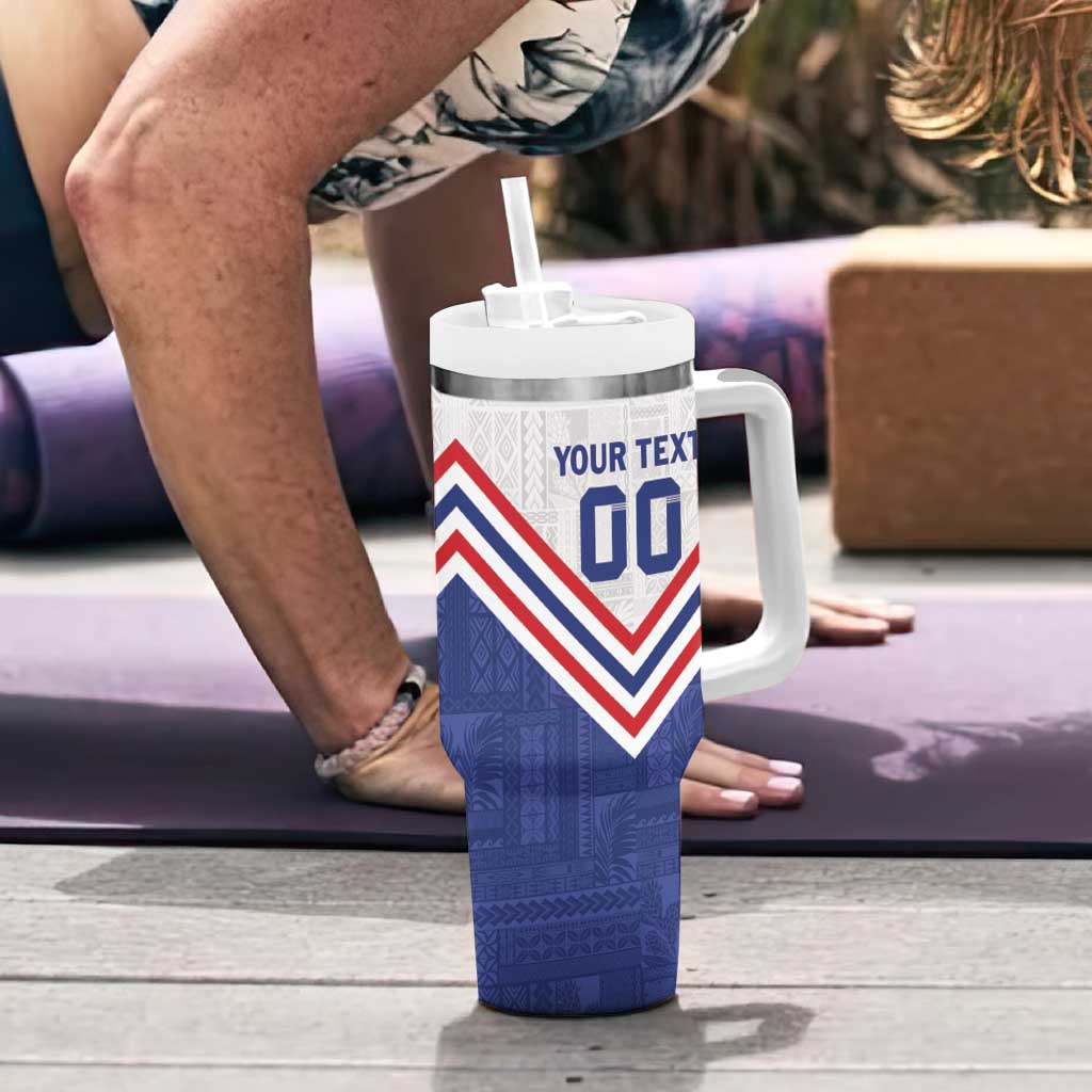 Custom Toa Samoa Rugby Tumbler With Handle 1992-1993 Special Edition - Polynesian Pride