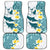 Maori Manta Ray Plumeria Teal Car Mats