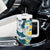 Maori Manta Ray Plumeria Teal Tumbler With Handle