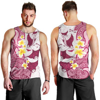 Maori Manta Ray Plumeria Royal Pink Men Tank Top