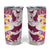 Maori Manta Ray Plumeria Royal Pink Tumbler Cup