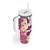 Maori Manta Ray Plumeria Royal Pink Tumbler With Handle