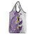 Maori Manta Ray Plumeria Deep Purple Grocery Bag