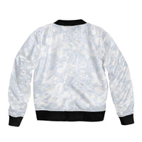 Plumeria Floral White Sunday Bomber Jacket LT01 - Polynesian Pride