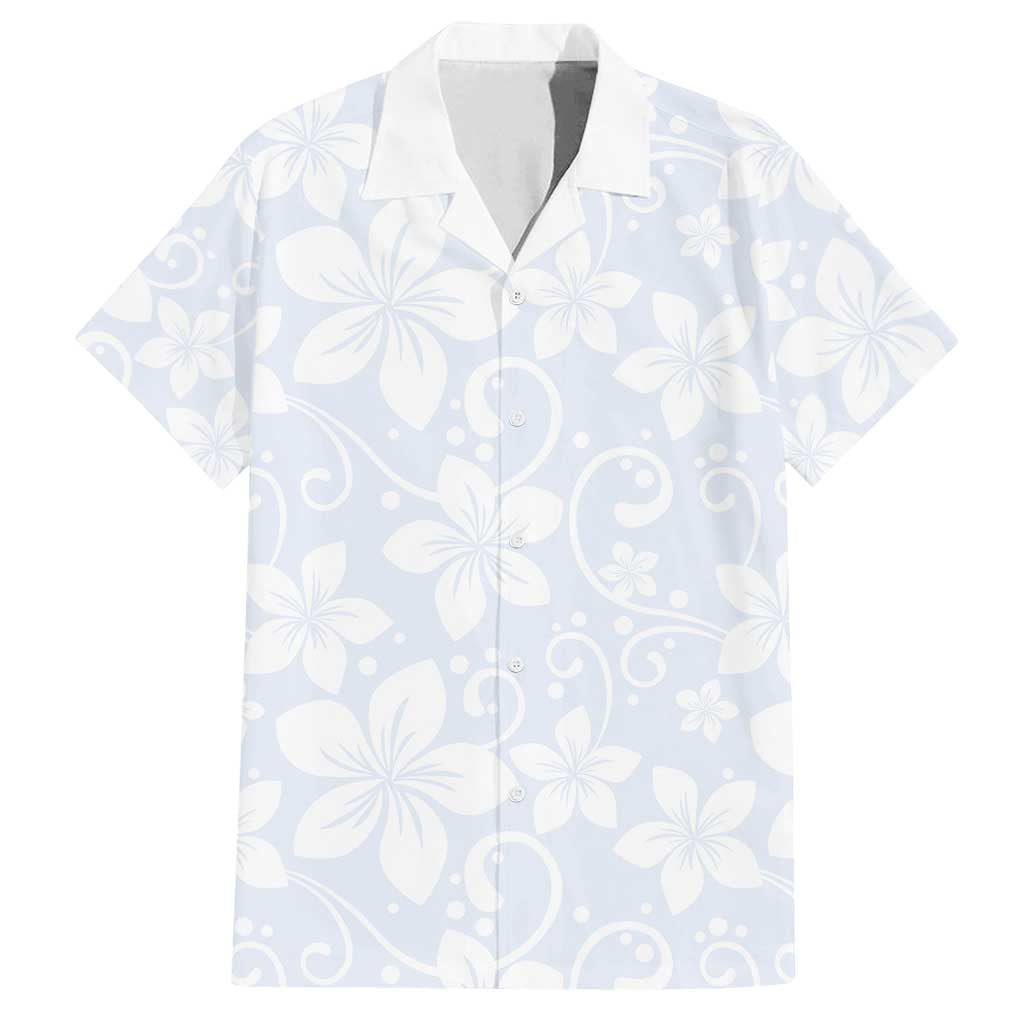 Plumeria Floral White Sunday Family Matching Long Sleeve Bodycon Dress and Hawaiian Shirt LT01 Dad's Shirt - Short Sleeve White - Polynesian Pride