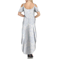 Plumeria Floral White Sunday Family Matching Summer Maxi Dress and Hawaiian Shirt LT01 - Polynesian Pride