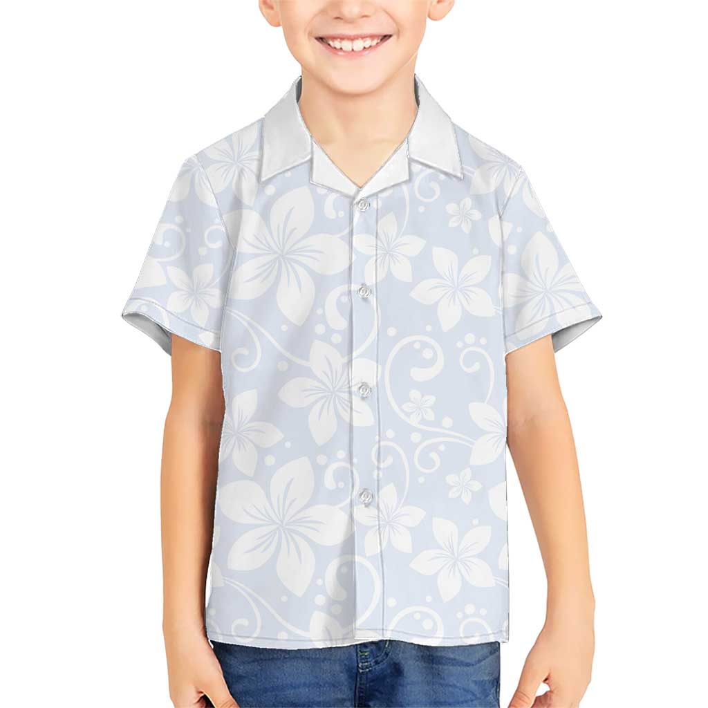 Plumeria Floral White Sunday Kid Hawaiian Shirt LT01 Kid White - Polynesian Pride