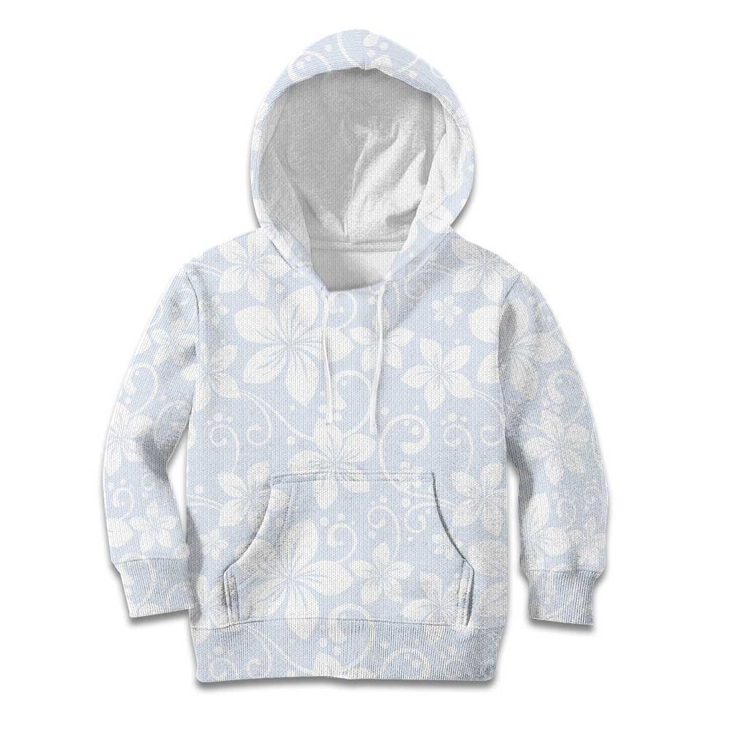 Plumeria Floral White Sunday Kid Hoodie LT01 Hoodie White - Polynesian Pride