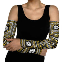 Fiji Masi Tapa Pattern Yellow Arm Sleeves - Polynesian Pride