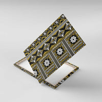 Fiji Masi Tapa Pattern Yellow Canvas Wall Art - Polynesian Pride