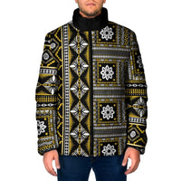 Fiji Masi Tapa Pattern Yellow Padded Jacket - Polynesian Pride