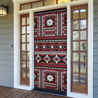 Fiji Masi Tapa Pattern Red Door Cover - Polynesian Pride