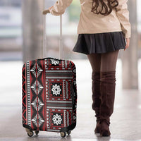 Fiji Masi Tapa Pattern Red Luggage Cover - Polynesian Pride