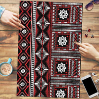 Fiji Masi Tapa Pattern Red Puzzle - Polynesian Pride