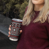 Fiji Masi Tapa Pattern Red Tumbler Cup - Polynesian Pride