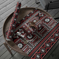 Fiji Masi Tapa Pattern Red Wrapping Paper - Polynesian Pride