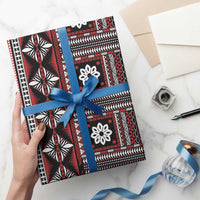 Fiji Masi Tapa Pattern Red Wrapping Paper - Polynesian Pride