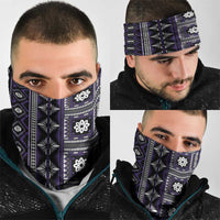 Fiji Masi Tapa Pattern Purple Neck Gaiter - Polynesian Pride