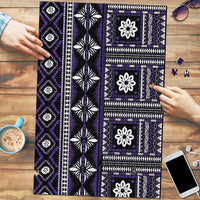 Fiji Masi Tapa Pattern Purple Puzzle - Polynesian Pride