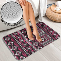 Fiji Masi Tapa Pattern Pink Bathroom Set - Polynesian Pride