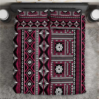 Fiji Masi Tapa Pattern Pink Bedding Set - Polynesian Pride