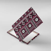 Fiji Masi Tapa Pattern Pink Canvas Wall Art - Polynesian Pride