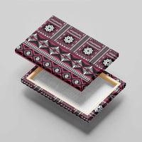Fiji Masi Tapa Pattern Pink Canvas Wall Art - Polynesian Pride