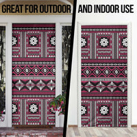 Fiji Masi Tapa Pattern Pink Door Cover - Polynesian Pride