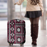 Fiji Masi Tapa Pattern Pink Luggage Cover - Polynesian Pride